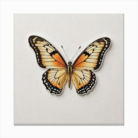 Sticker Of A Butterfly Isolated On White Background 2053481349 Canvas Print