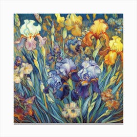 Iris Garden Vincent Van Gogh Art Print Canvas Print