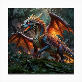 Dragon In The Forest Canvas Print