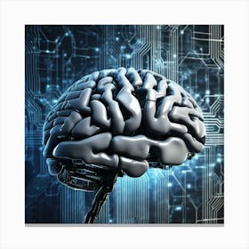 Artificial Intelligence Brain 8 Canvas Print