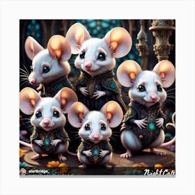 Family Of Mice 1 Canvas Print