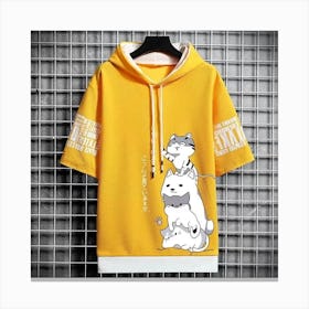 Cat Wearing Hoodie Canvas Print