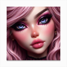 Pink Haired Doll 7 Canvas Print