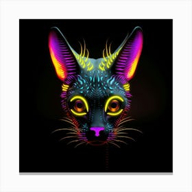 Neon Cat 12 Leinwandbild