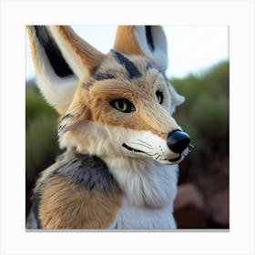 Fox in grasslands Canvas Print