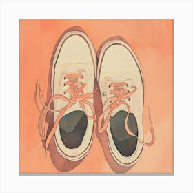 White Sneakers Canvas Print