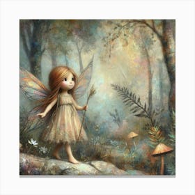 Fairy In The Woods Canvas Print