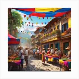 Venezuelan Market Canvas Print