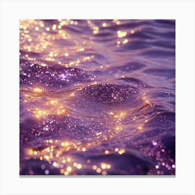 Purple Sparkles In The Water Canvas Print