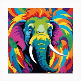 NEON WOLLY MAMONTH Canvas Print