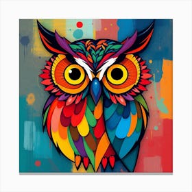 Colorful Owl 13 Canvas Print