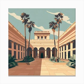 Egyptian Courtyard 1 Canvas Print