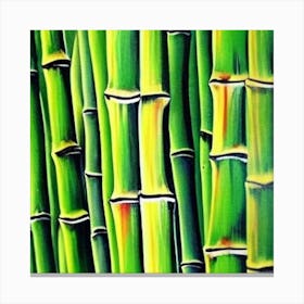 Bamboo Painting Canvas Print