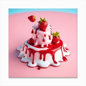 Strawberry Cake Canvas Print