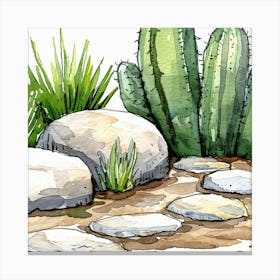 Cactus Garden Canvas Print