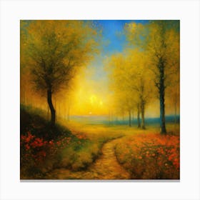 Path To The Sunset Canvas Print