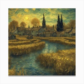 Portrayal Of Van Gogh S Self Portrait (3) Canvas Print