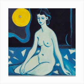 Nude With Moon Canvas Print