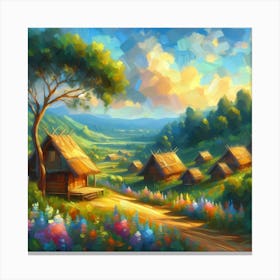 Of A Village Canvas Print