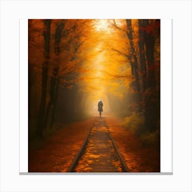 Person In The Woods Canvas Print