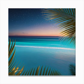 Sunset On The Beach Canvas Print