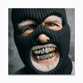 Old Man With Teeth Canvas Print