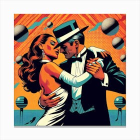 Tango Dance, pop art 1 Canvas Print