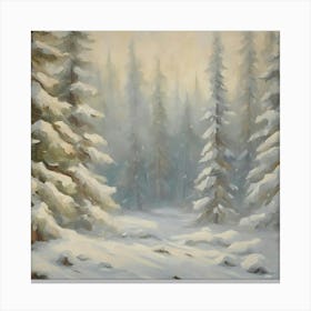 Snowy Forest Canvas Print