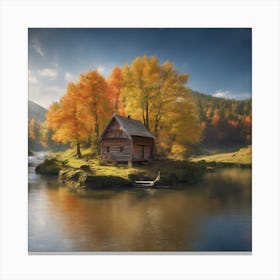 House On A Lake Canvas Print
