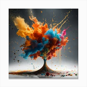 ((( Capture Dynamic Splashes Of Art In A Flying Fa (4) Canvas Print