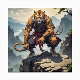 Master Samurai Tiger Canvas Print