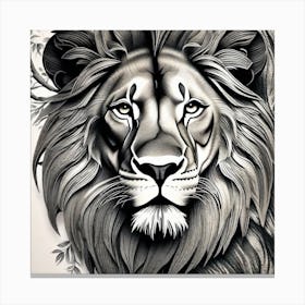 Lion Tattoo 1 Canvas Print