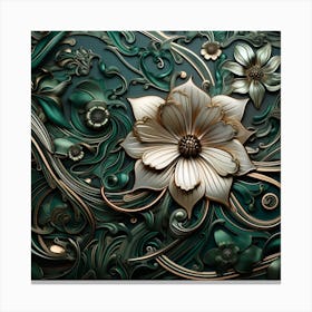 Abstract Floral Painting Canvas Print