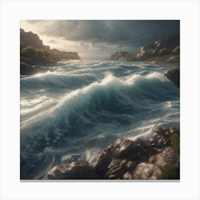 Stormy Sea ... Canvas Print