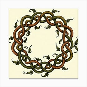 Flux Dev An Intricate Handdrawn Celtic Knot Design Featuring I 3 Canvas Print