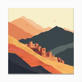 Village In The Mountains 7 Canvas Print