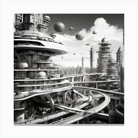 Futuristic City 19 Canvas Print