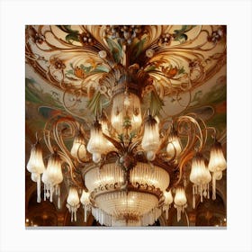 Chandelier In Paris 1 Canvas Print