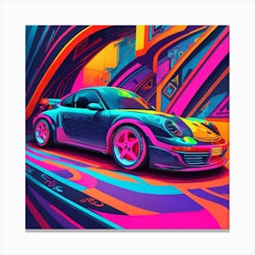 Psychedelic Porsche Canvas Print