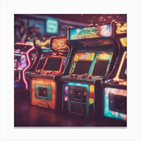 Arcade Machines Stock Photos & Royalty-Free Images Canvas Print