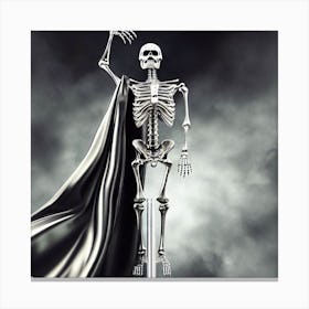 Skeleton With Cape 1 Canvas Print