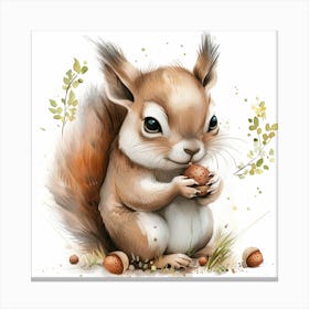 Squirrel Painting 1 Canvas Print