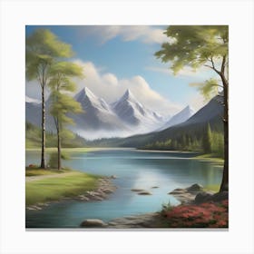 Mountain Lake Canvas Print