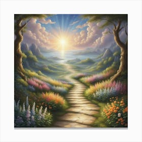 Path To The Sun 1 Canvas Print