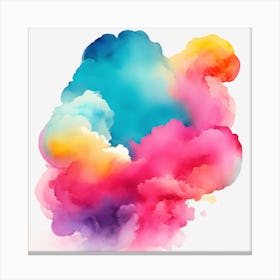 Colorful Ink Smoke Canvas Print