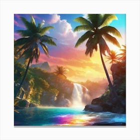 Tropical Sunset 5 Canvas Print