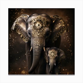 Elephant Series Artjuice By Csaba Fikker 028 Canvas Print