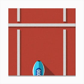 Running Shoes On The Track Flat Design Illustration Canvas Print