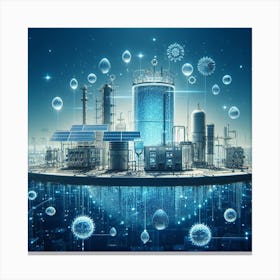 3d Rendering Of A Futuristic City Canvas Print