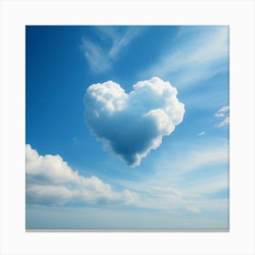 Heart Shaped Clouds Canvas Print